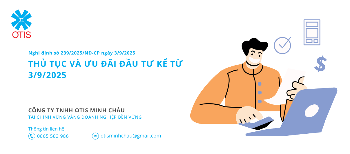 Nghị định số 239/2025/NĐ-CP ngày 3/9/2025 về thủ tục và ưu đãi đầu tư kể từ 3/9/2025