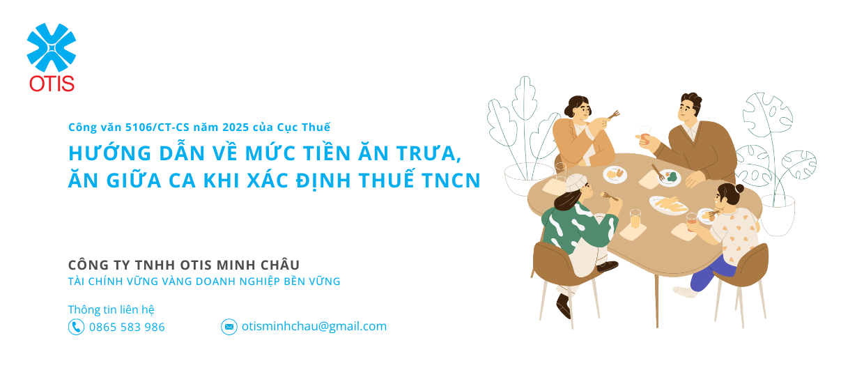 Công văn 5106/CT-CS năm 2025 của cục thuế hướng dẫn về mức tiền ăn trưa, ăn giữa ca khi xác định thuế TNCN