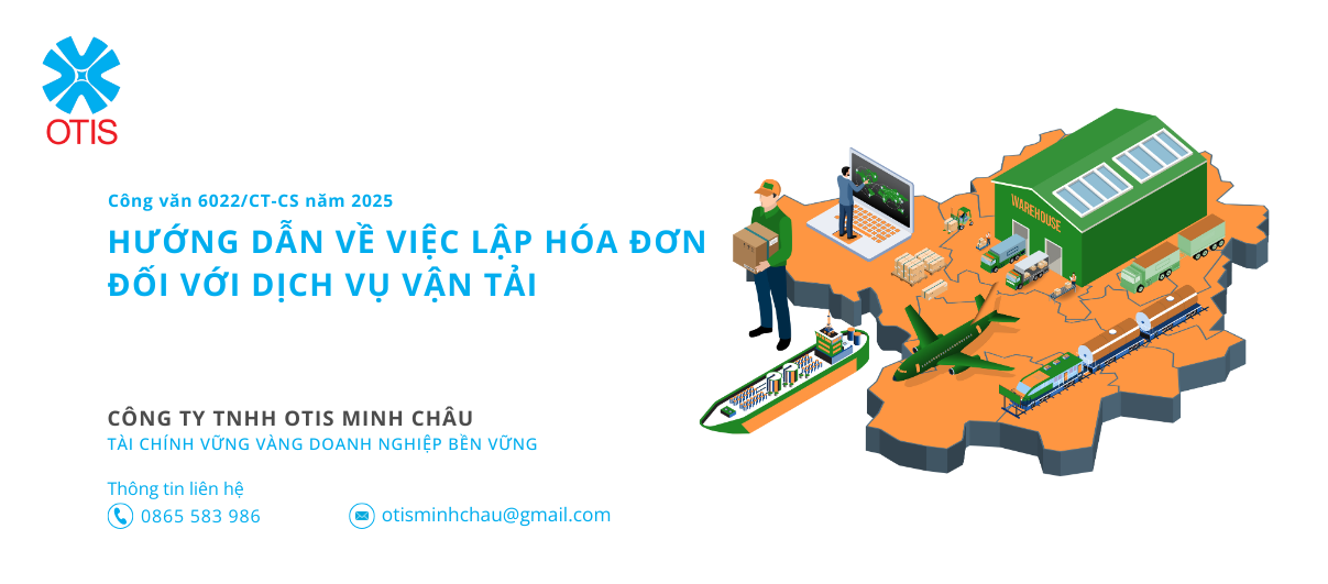 Hướng dẫn về việc lập hóa đơn đối với dịch vụ vận tải theo công văn 6022/CT-CS năm 2025