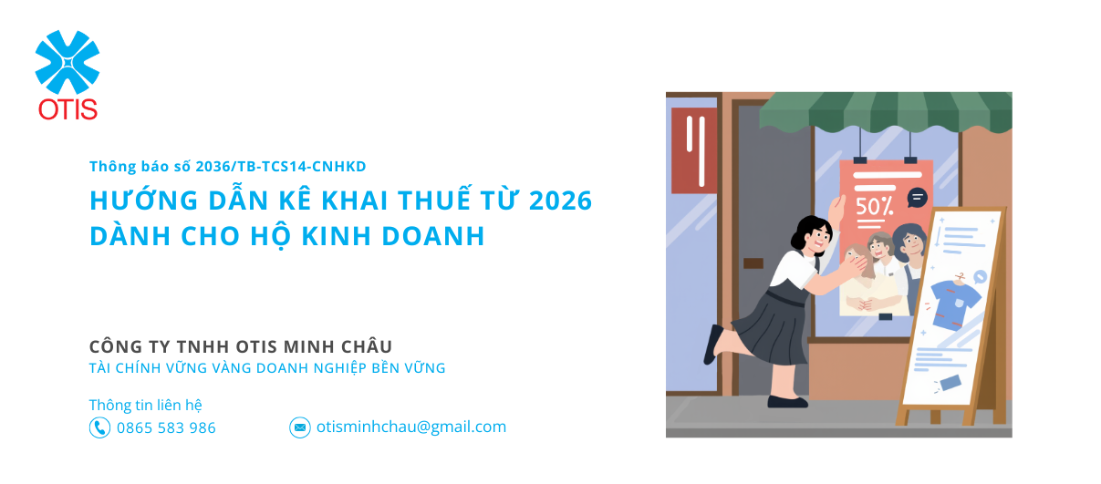 Thông báo số 2036/TB-TCS14-CNHKD – Hướng dẫn kê khai thuế từ 2026 dành cho hộ kinh doanh