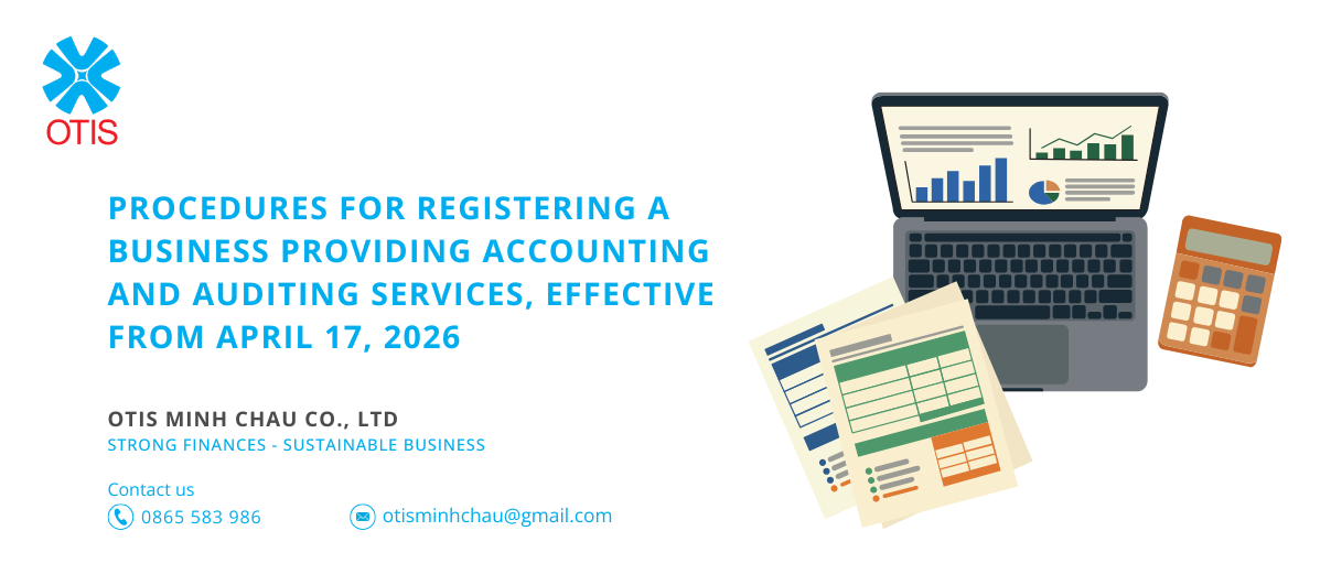 Procedures for registering a business providing accounting and auditing services, effective from April 17, 2026